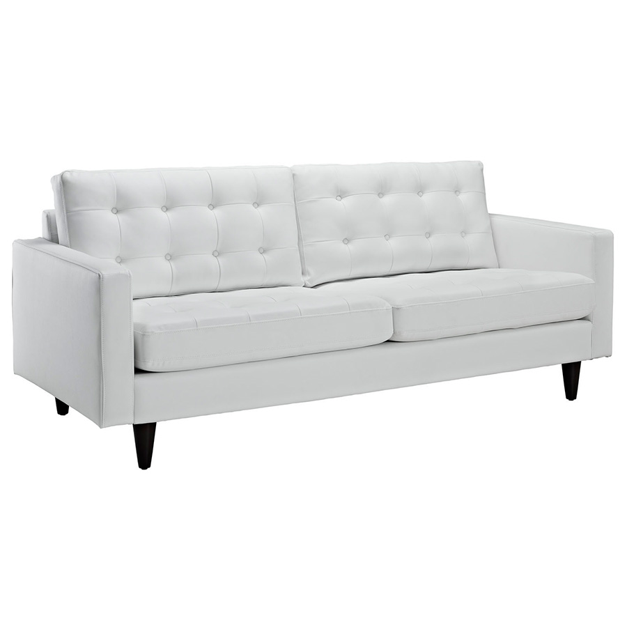 enfield modern white leather sofa WPKBMQN