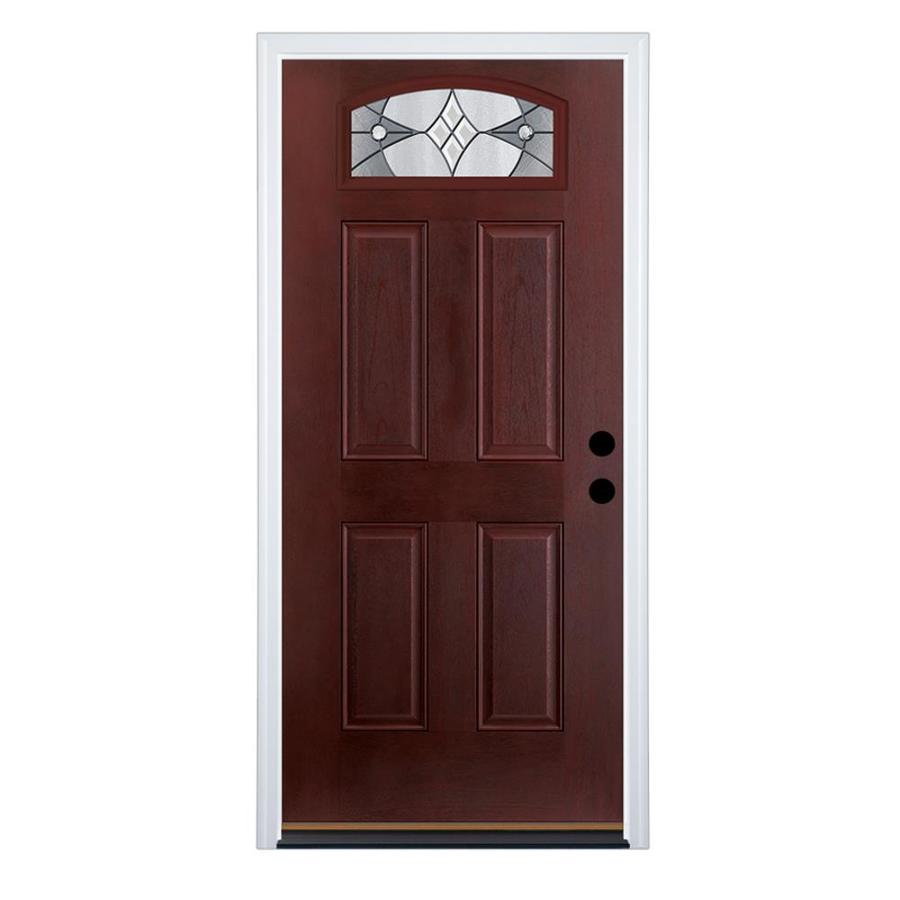 entry doors therma-tru benchmark doors delano 4-panel insulating core morelight  fiberglass stained prehung entry GTIYJOU