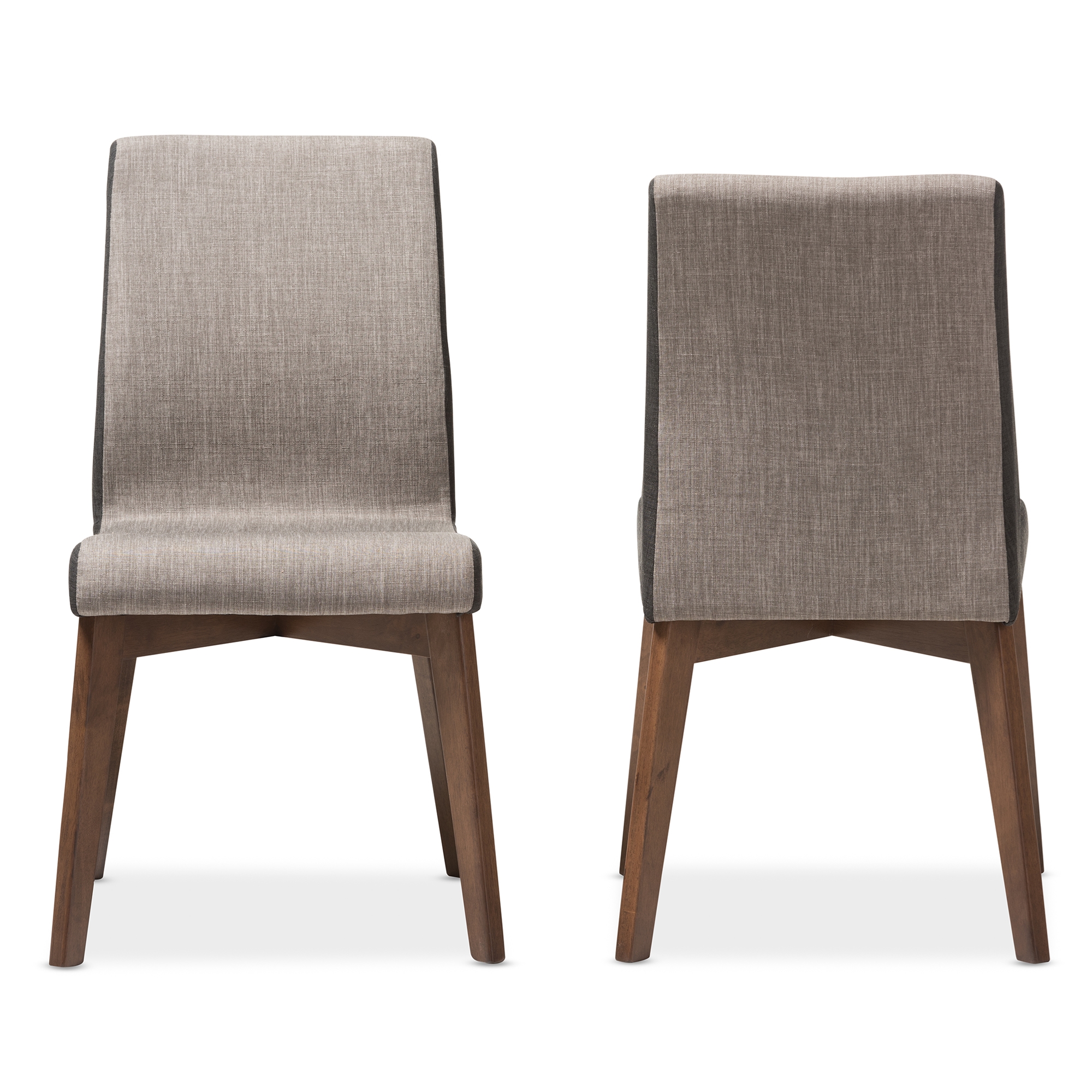 fabric dining chairs ... baxton studio kimberly mid-century modern beige and brown fabric dining  chair HJNJEEM