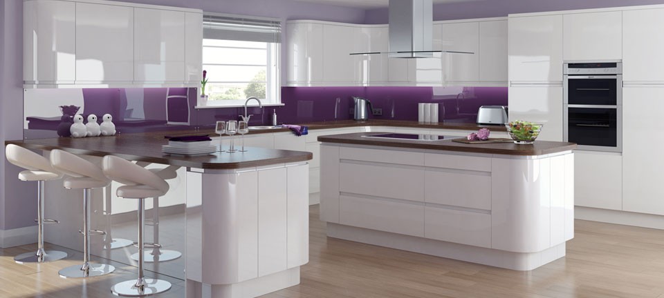 fitted kitchen modern fitted kitchens - fusion gloss white by english rose kitchens ... OGRBZNL