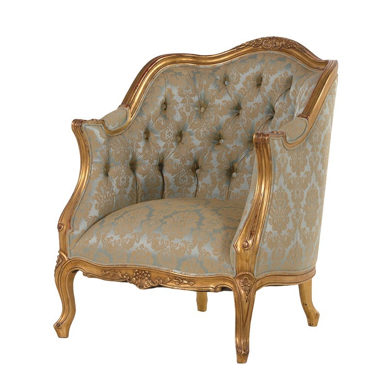 french furniture versailles green / gold french armchair VFTOPDZ