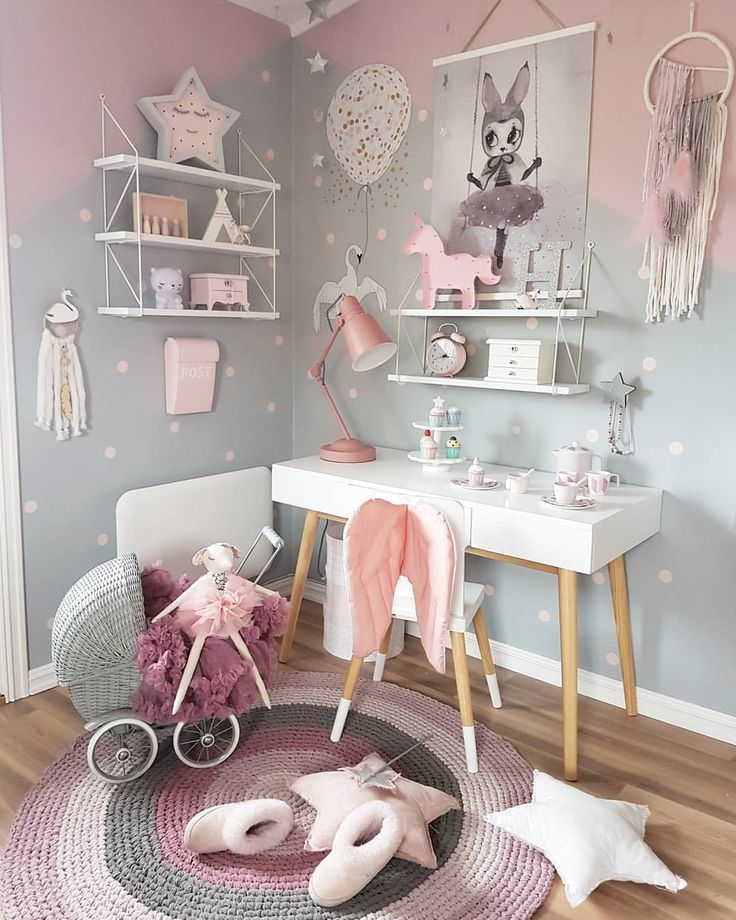 girls bedrooms lovely pink and grey decor for kidu0027s bedroom FWLTMJC