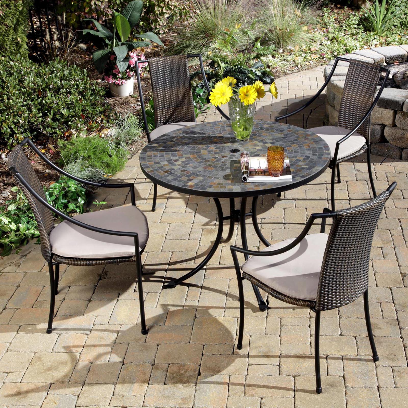 home styles stone harbor mosaic outdoor dining set | hayneedle DWVHEBP