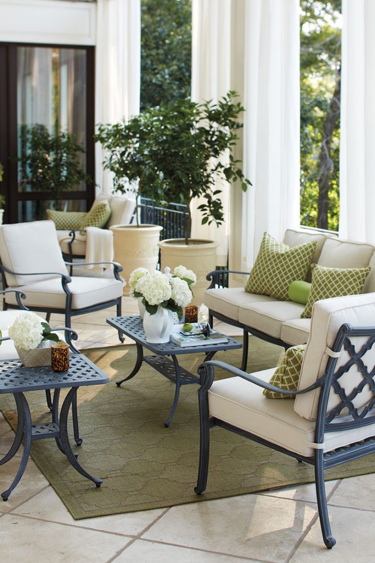 Enjoy living outdoors with comfort from porch furniture