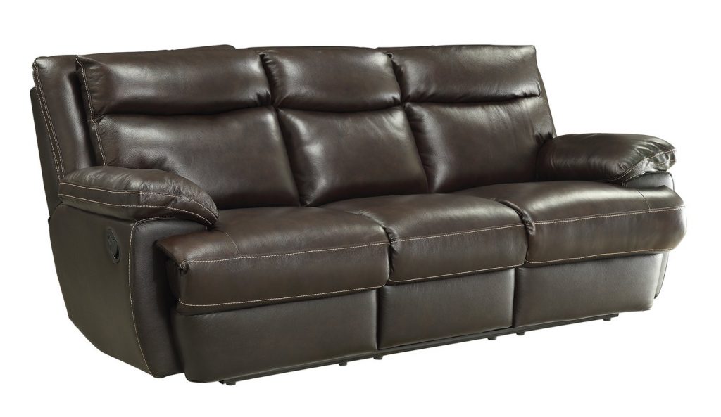 Leather Reclining Sofa for Added Comfort in Living Room
