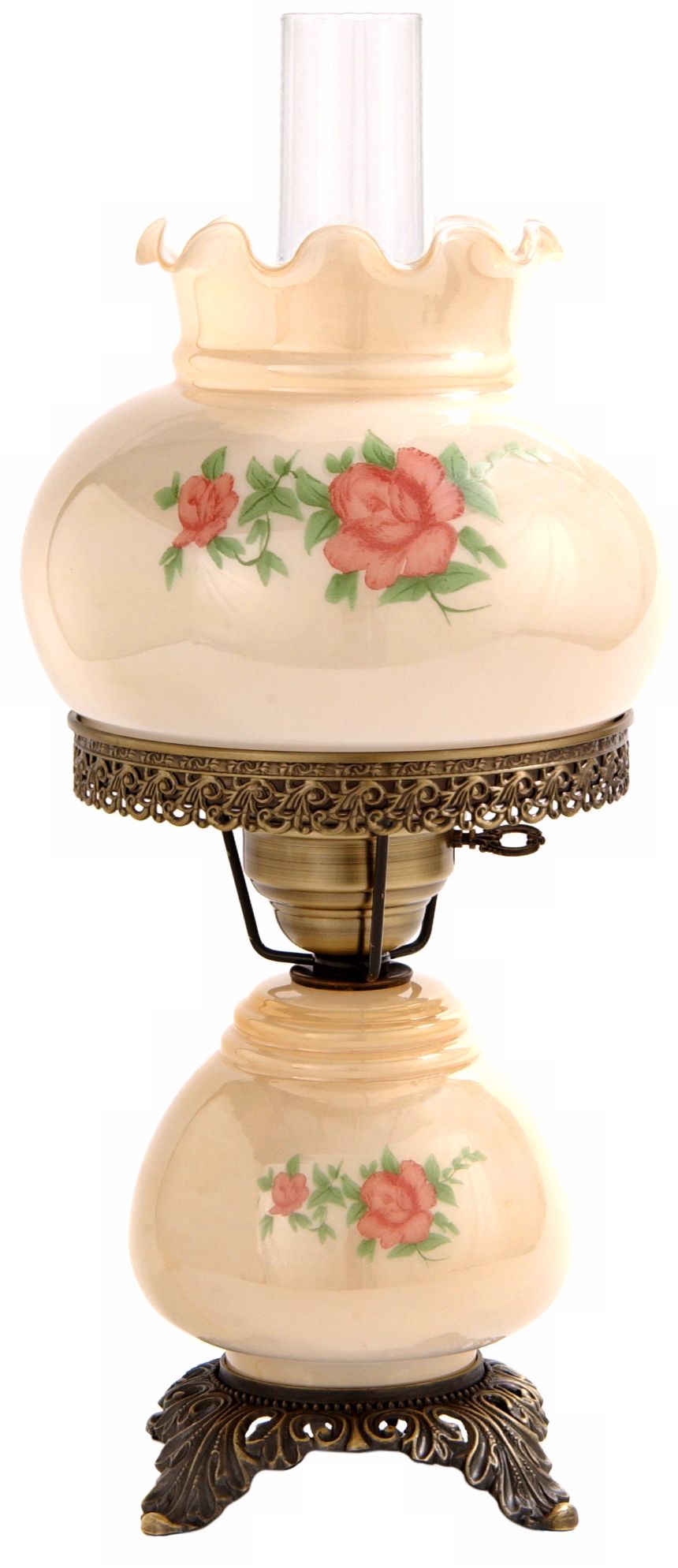 hurricane lamps small red rose 18 LASMMKM