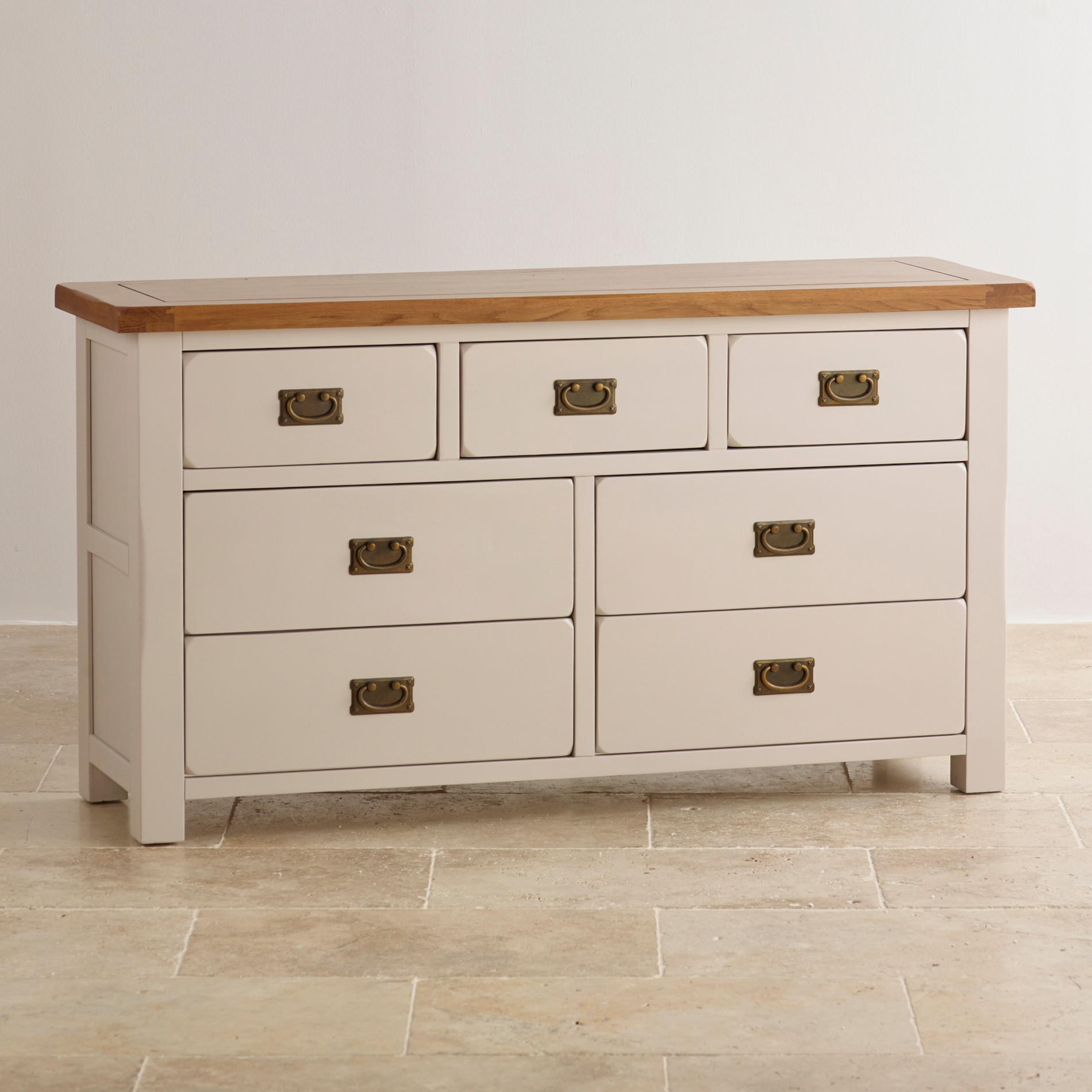 kemble 3+4 chest of drawers in rustic painted solid oak HIKZINO