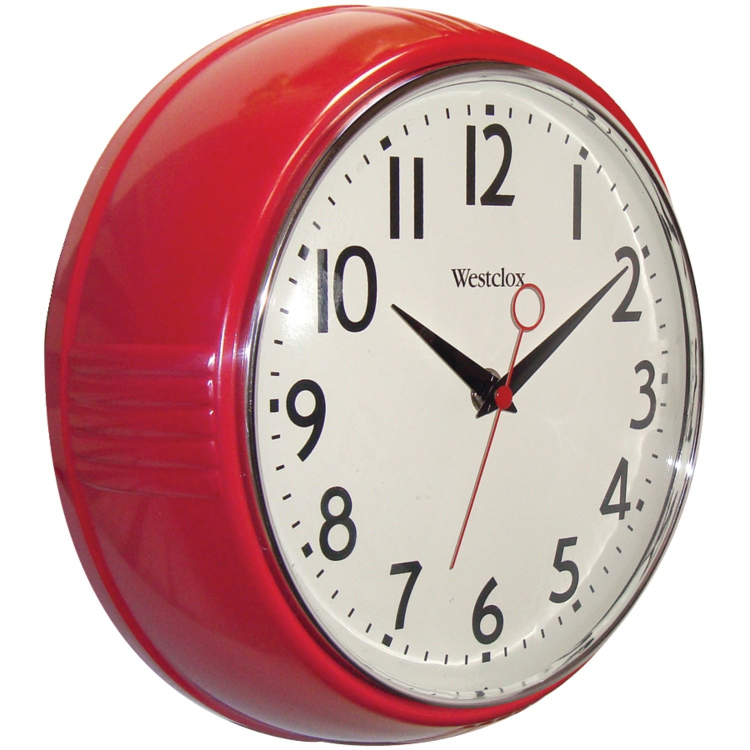 kitchen clocks amazon.com: westclox 32042r retro 1950 kitchen wall clock, 9.5-inch, red:  kitchen u0026 CZBXOOL