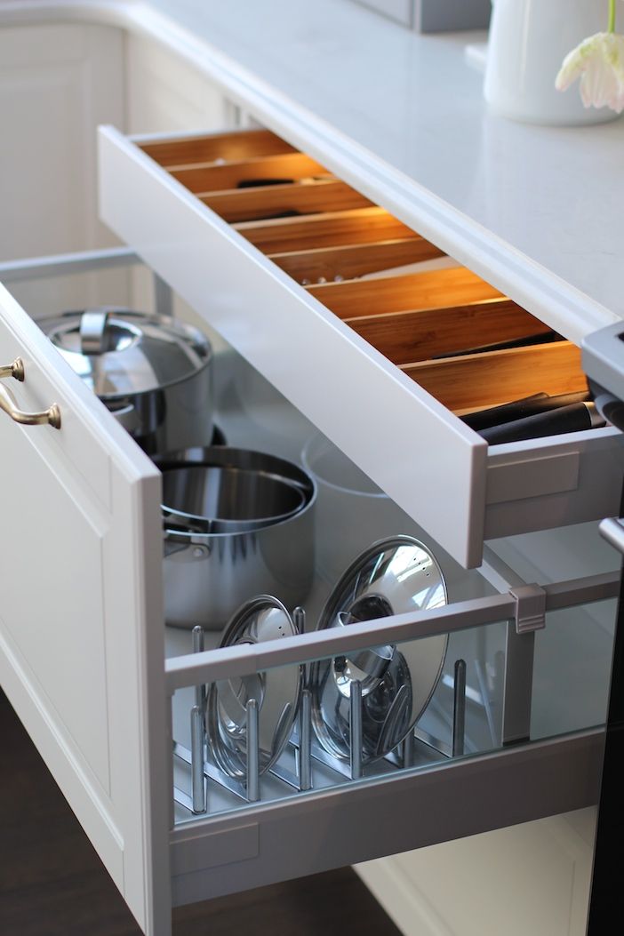 kitchen drawers fabulous kitchen boasts a lit cutlery drawer stacked over a pot and pan EBNEUQT