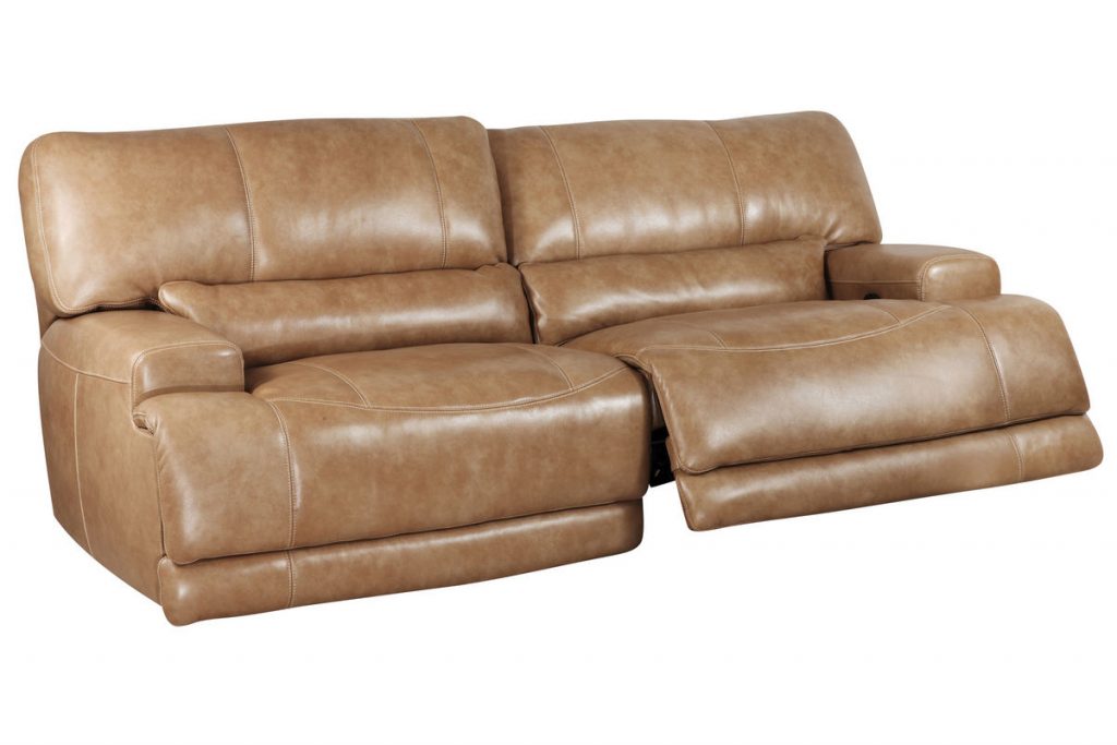 Leather Reclining Sofa for Added Comfort in Living Room