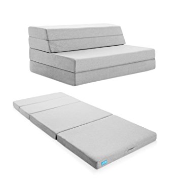 lucid 4 inch folding mattress and sofa with removable indoor / outdoor NYPLJED