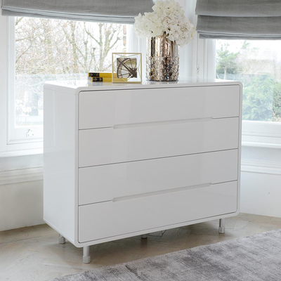 notch wide chest of drawers white SHELRYU