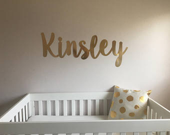 nursery name- wall letters- wall name sign-custom name sign-wall decal BDZRLOA