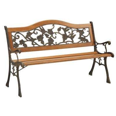 outdoor benches 2-person antique oak finish outdoor bench WXHANPB
