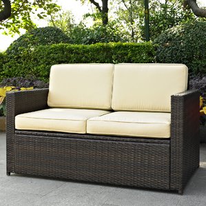 outdoor loveseats belton loveseat with cushions KQGVZZR