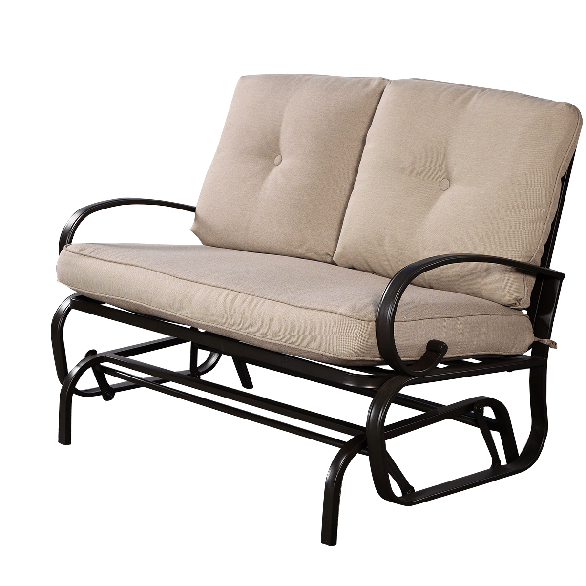 outdoor loveseats costway glider outdoor patio rocking bench loveseat cushioned seat steel  frame furniture OLTBMPA