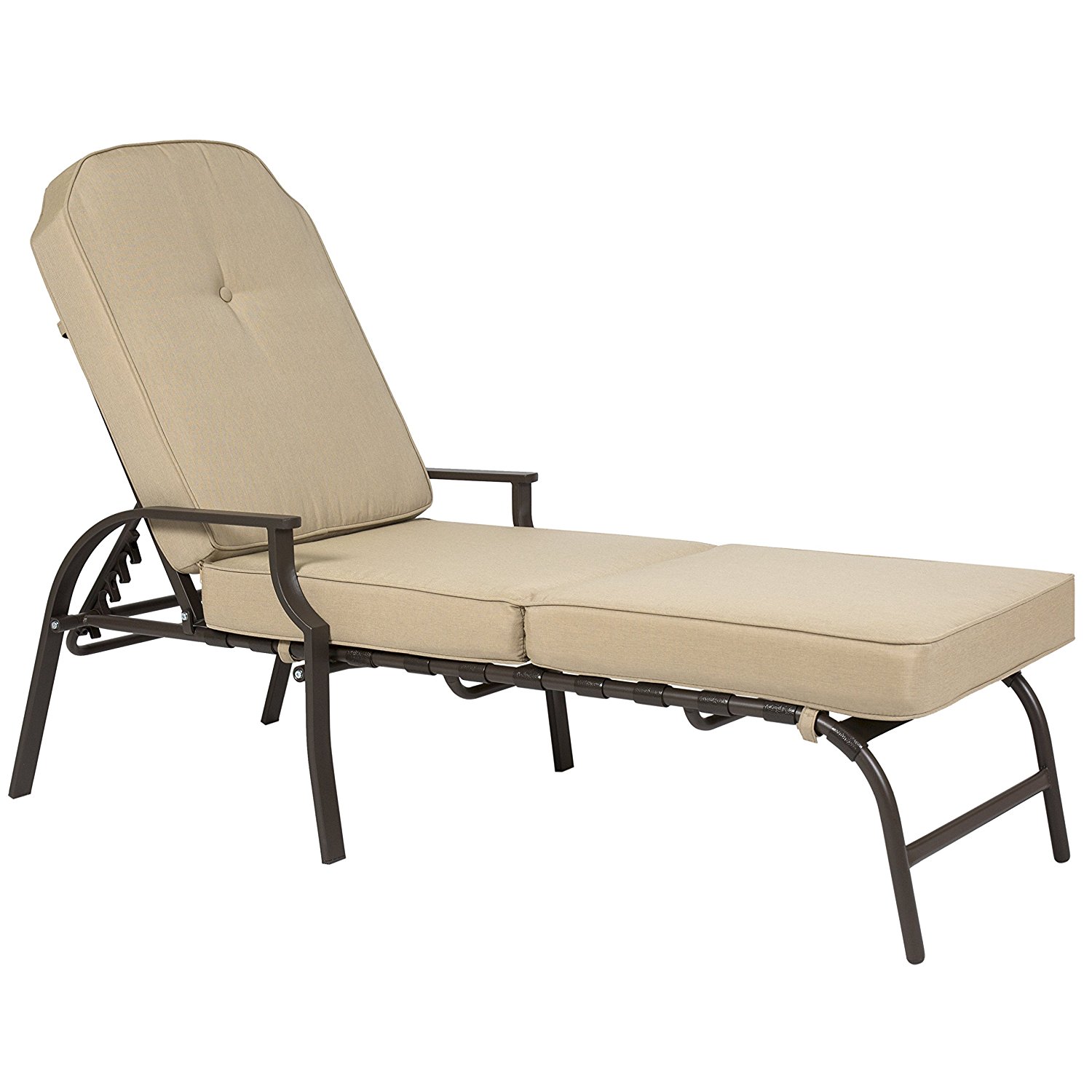 patio chaise lounge amazon.com : best choice products outdoor chaise lounge chair w/ cushion  pool HZFKDLM