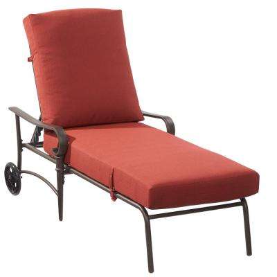 patio chaise lounge oak cliff metal outdoor chaise lounge with chili cushions DSJEGYN