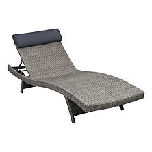 patio lounge chairs best seller cavalier gray synthetic wicker patio lounge chair with gray  cushion SHEDQMS