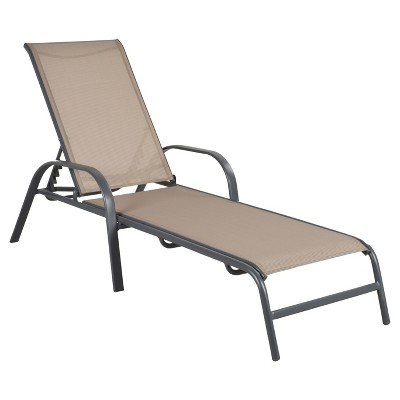 patio lounge chairs stack sling patio lounge chair tan - room essentials™ TAVVOXU