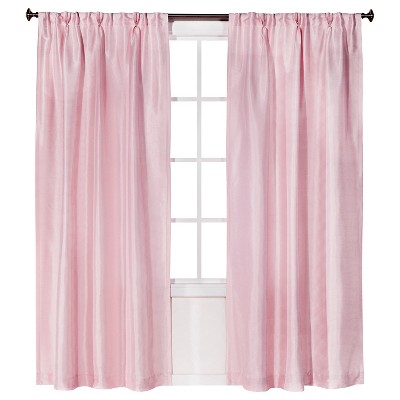 pink curtains faux silk pleat curtain panel - simply shabby chic™ UWVZFGM