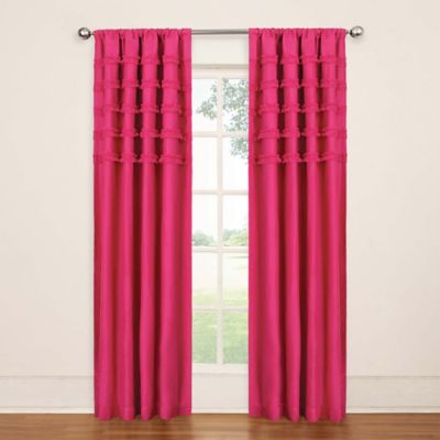 pink curtains solarshield® rihanna rod pocket 84-inch room darkening window curtain panel  in pink CGDKLOS