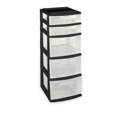 plastic storage drawers 5-drawer polypropylene medium cart UUUKIFC
