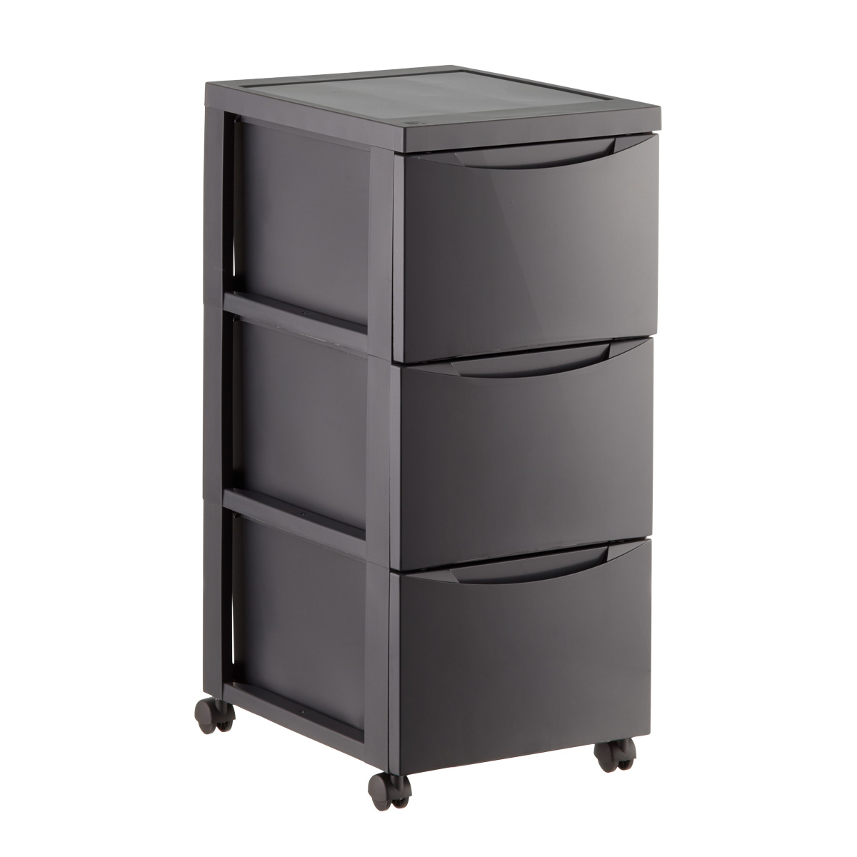 plastic storage drawers grey 3-drawer plastic storage chest with wheels ... HOZASRC