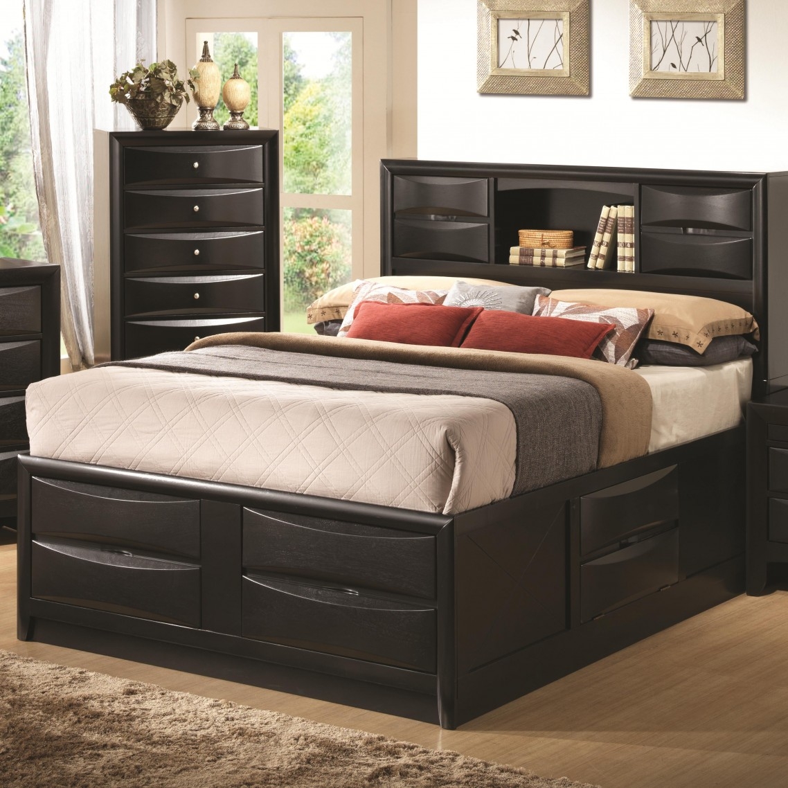 queen size bed frame with storage QXPCHLZ