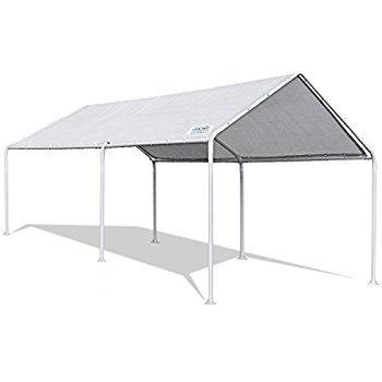 quictent 20u0027x10u0027 heavy duty carport car canopy party wedding tent with  waterproof, PVOIGGF