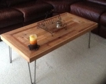 reclaimed wood coffee table handmade reclaimed wood coffee tables with hairpin legs TMKZMCN