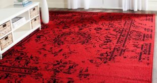 red rugs adirondack red/black 9 ft. x 12 ft. area rug YJRRBDB