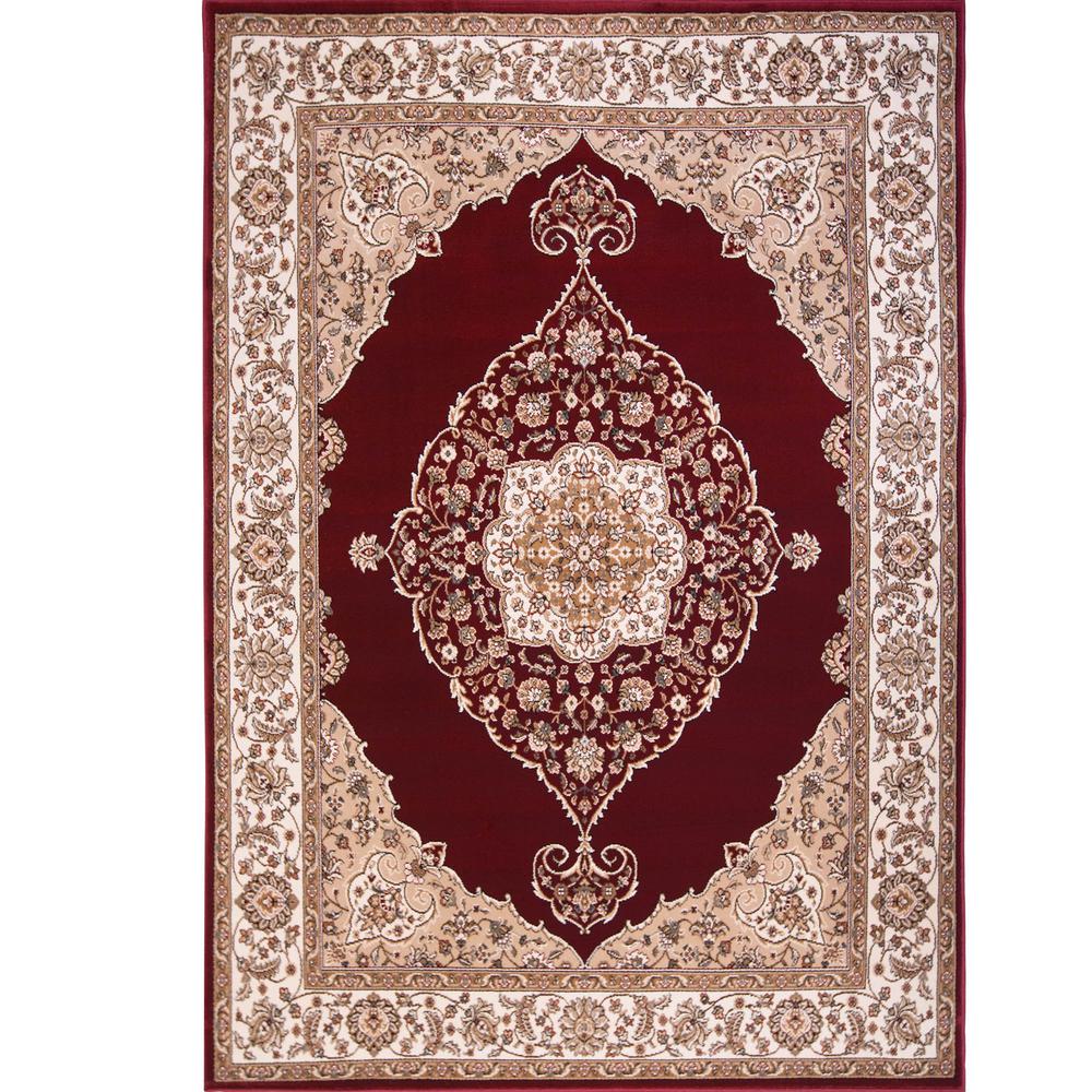 red rugs home dynamix bazaar emy red/ivory 7 ft. 10 in. x 10 ft XKBNPLP