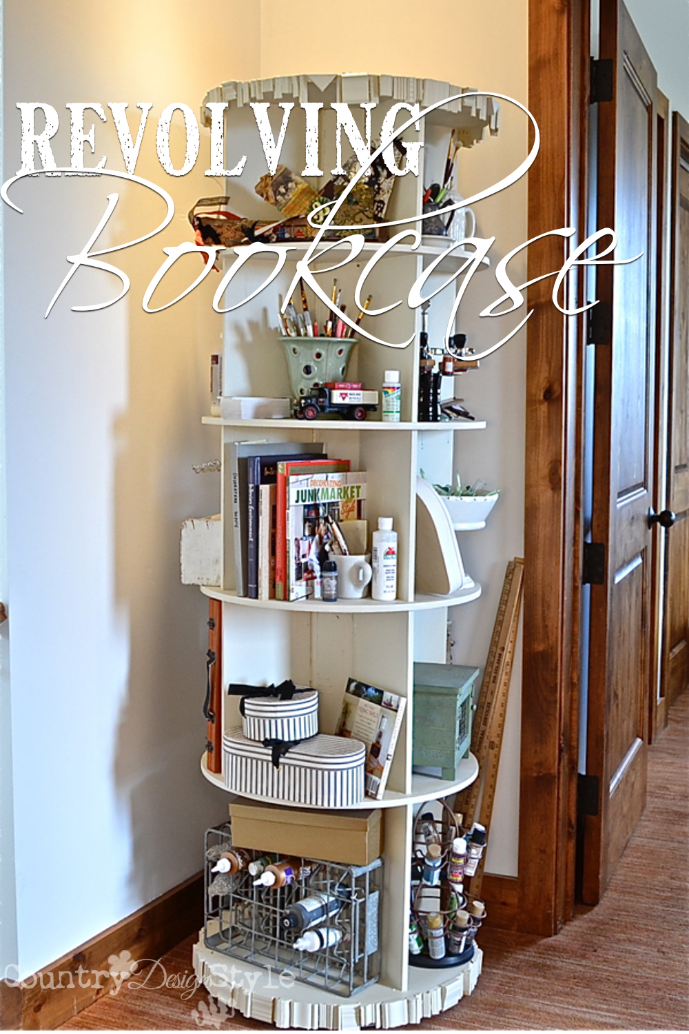 revolving bookcase revolving-bookcase-country-design-style-pn TFKRKMY