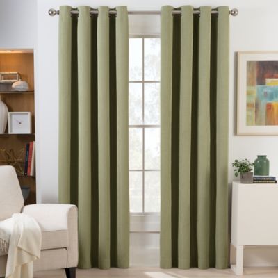 room darkening curtains herald square 63-inch grommet top room darkening window curtain panel in  green WTCZEJO