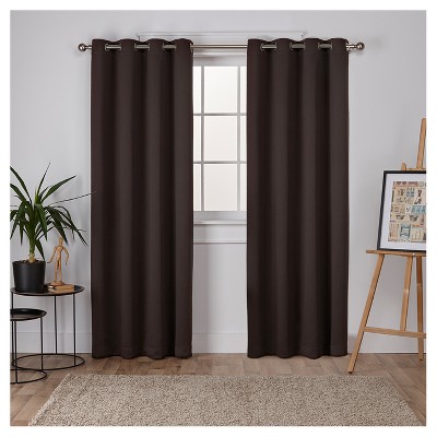 room darkening curtains set of 2 sateen twill weave insulated blackout grommet top window curtain OFMCZMH