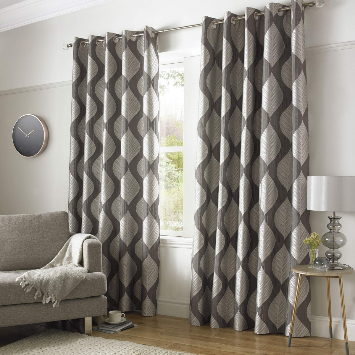 silver curtains ashley wilde simone lined eyelet curtains - silver LMCXQXV
