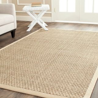 sisal rugs safavieh casual natural fiber natural and beige border seagrass rug (5u0027 x CAMGCDF