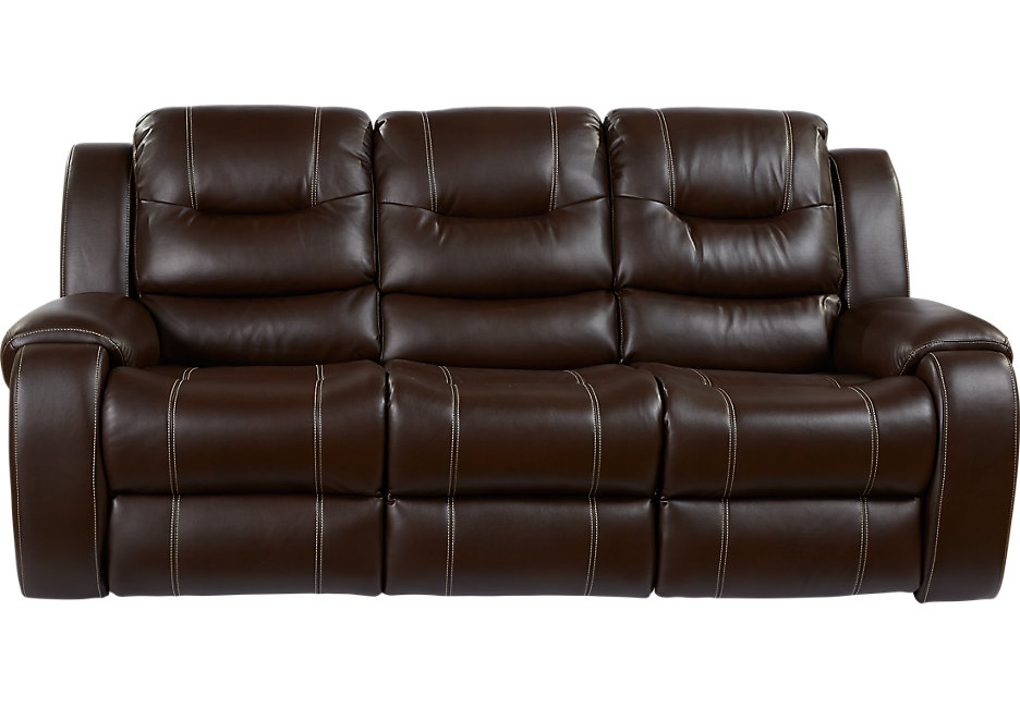sofa recliner baycliffe brown reclining sofa - sofas (brown) QWNDMGD