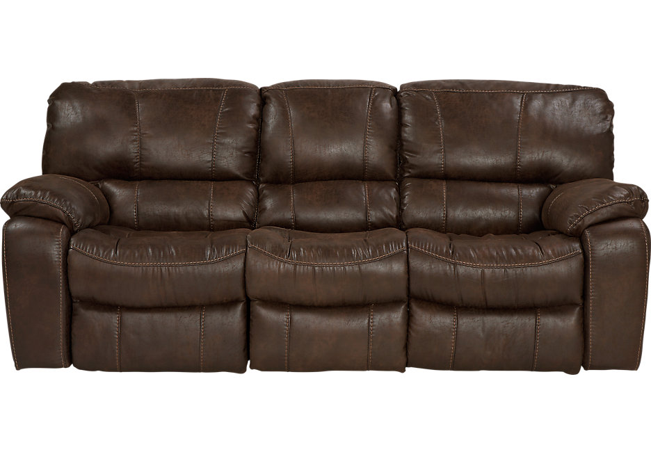 sofa recliner cindy crawford home alpen ridge brown reclining sofa - sofas (brown) DVLUGSS
