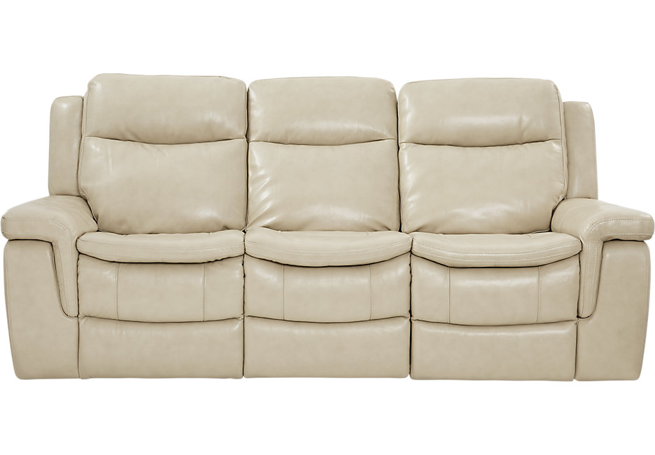 sofa recliner milano stone leather power plus reclining sofa - reclining sofas (beige) CFZPBCV