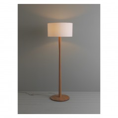 standard lamps pole oak floor lamp with white shade BDRHEYC