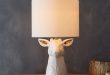 table lamps ceramic nature stag table lamp | west elm APWKHKV