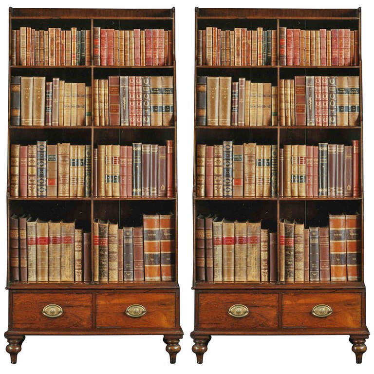 tall bookcase a fine pair of georgian rosewood and brass inlaid tall bookcases, circa XOGHYTF