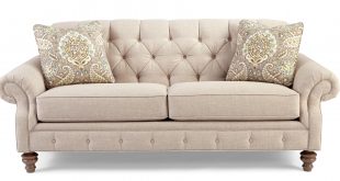 traditional button-tufted sofa with wide flared arms TLPCYCF