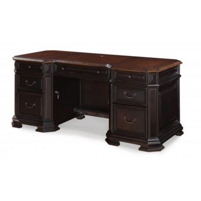 two tone executive wood office desk - eastchester YRTNNEW
