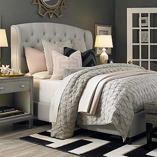 upholstered beds hgtv® home custom uph beds paris arched winged bed CNNVHXM