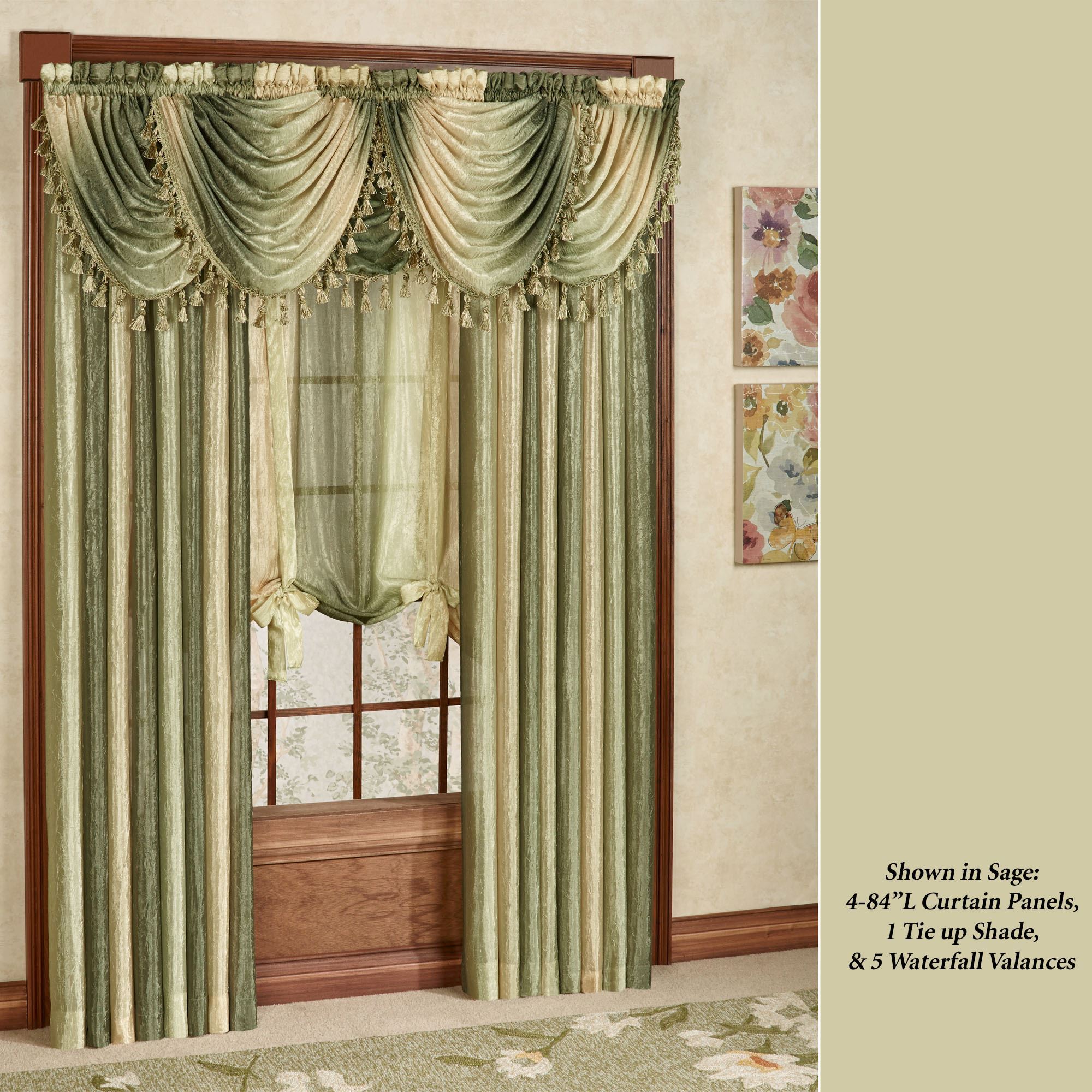 valance curtains ombre semi-sheer waterfall valances YTQFPTG