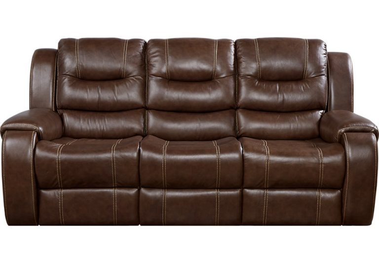 Leather Reclining Sofa for Added Comfort in Living Room
