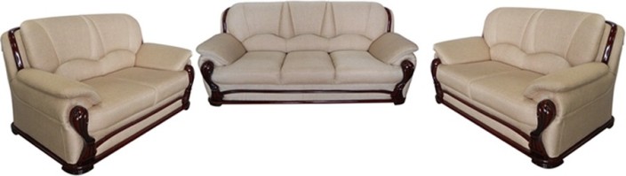 vintage ivoria fabric 3 + 2 + 2 mahogany sofa set BLLOGDB